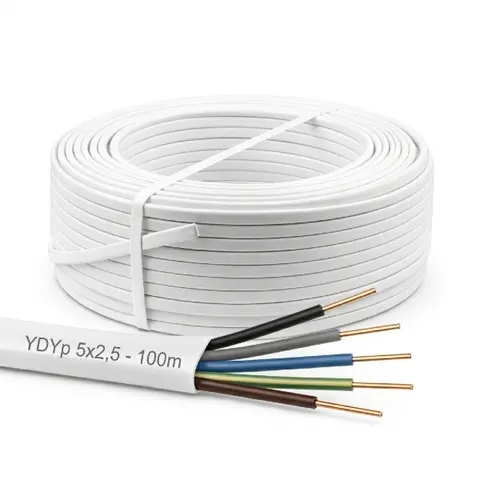 Przewód YDYp 5x2,5 450/750V - krążek 100 mb