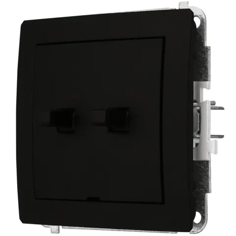 Karlik Deco Czarny Mat Mechanizm Włącznika Świecznikowego W Stylu Amerykańskim 12Dwpus-2