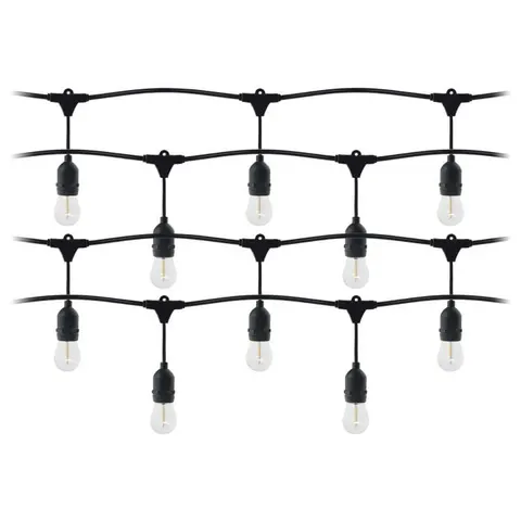 Girlanda sieciowa 20m z żarówkami 20 x E27 x 1W - LG-3/20M/E27/3