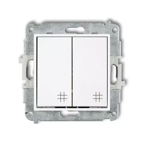 Karlik MINI Łącznik krzyżowy podwójny biały mat - 25MWP-66