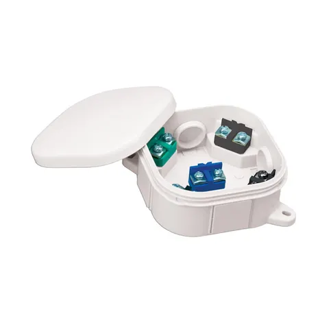 Puszka natynkowa 92x92x44 klik 5 zacisków IP54 biała - A.0020B