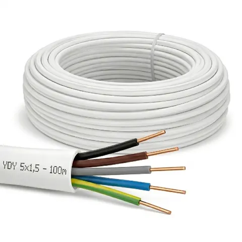 Przewód YDY żo 5x1,5 450/750V - krążek 100 mb