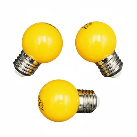 Żarówka LED KULKA E-27 1W 230V żółte - zestaw 3 szt
