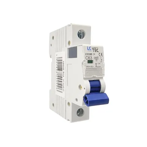 Wyłącznik nadprądowy 1P C 63A 6kA - LCTEC 490426