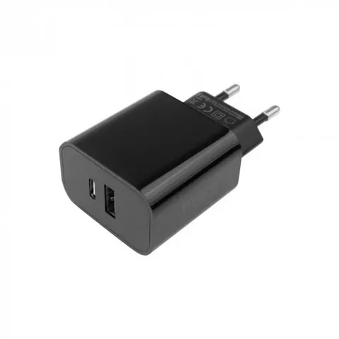 Ładowarka sieciowa 20W USB-A USB-C czarna