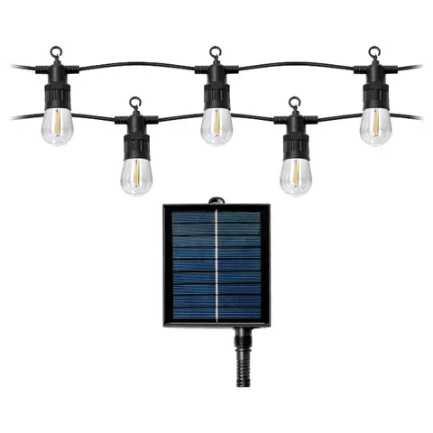 Girlanda solarna 10m z żarówkami 10 x 0,15W 2700K
