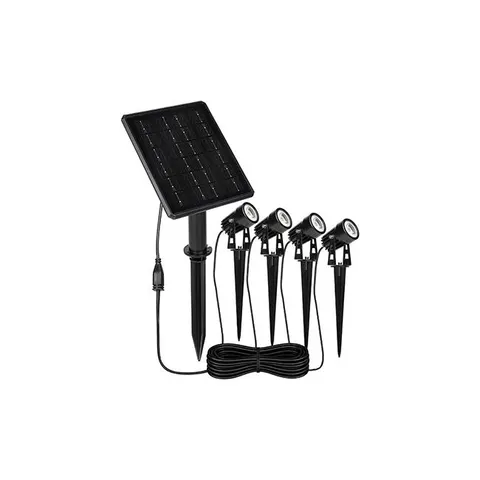 Reflektor solarny ogrodowy 4 szt. LED wbijany