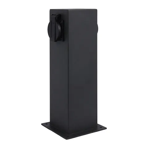 Słupek gniazdo(2) ELEKTRI kwadrat 28cm 230V grafit
