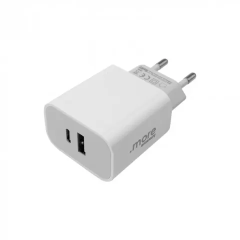 Ładowarka sieciowa 20W USB A,C biała