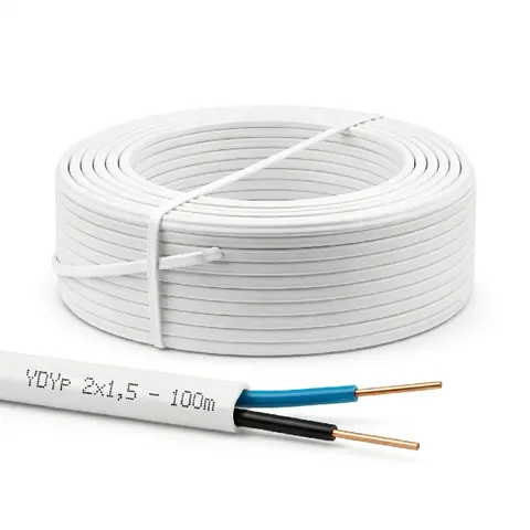 Przewód YDYp 2x1,5 450/750V - krążek 100 m