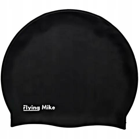 Czepek pływacki silikonowy czarny Flying Mike