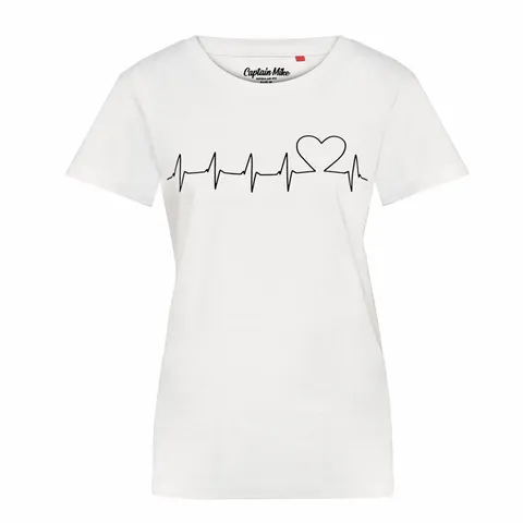Koszulka damska T-shirt biała kardio Captain Mike®