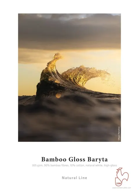 Papier fotograficzny HAHNEMUHLE Bamboo Gloss Baryta 305 g/m2 - A2, 25 arkuszy