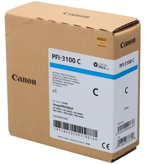 Tusz CANON PFI-3100 C - błękitny (160 ml)