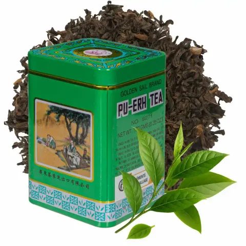 Herbata Pu-erh – Golden Sail Brand (czerwona herbata z Yunnanu) 180 g