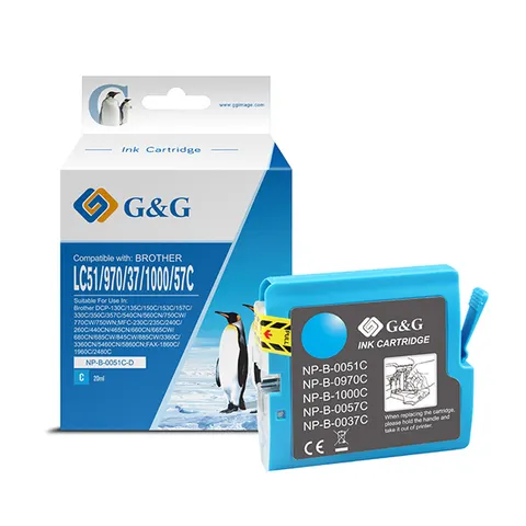 Tusz G&G zamiennik Brother LC-1000C - cyan, 400 stron