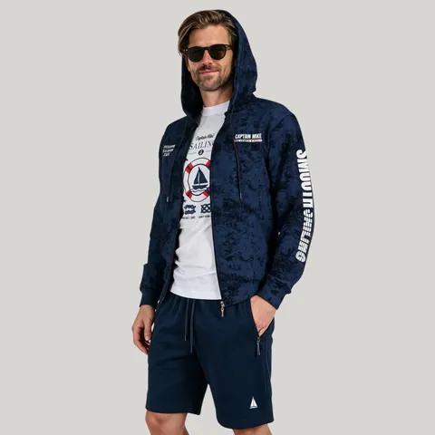 Spodenki męskie CAPTAIN'S LINE z kieszeniami granatowe