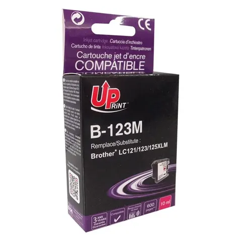 Tusz UPRINT zamiennik Brother LC-123M - magenta, 10 ml, 600 stron