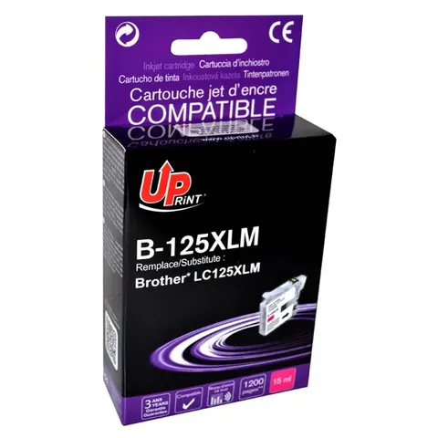 Tusz UPRINT zamiennik Brother LC-125XLM - magenta, 15 ml, 1200 stron