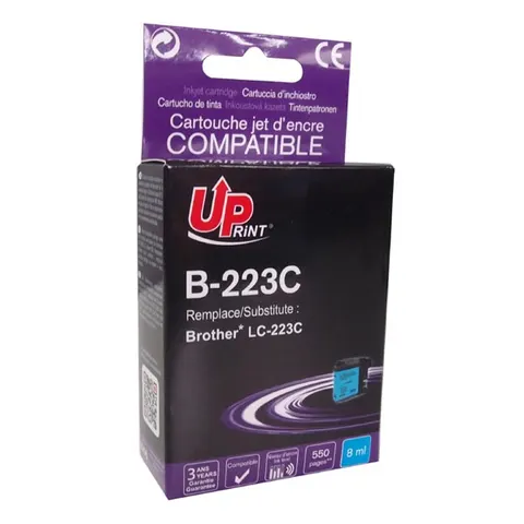 Tusz UPRINT zamiennik Brother LC-223C - cyan, 8 ml, 550 stron