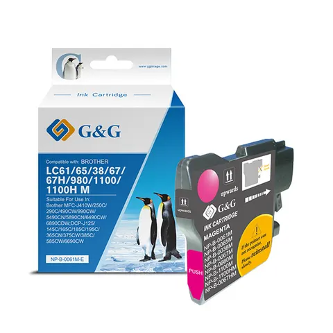 Tusz G&G zamiennik Brother LC-980M - magenta, 260 stron