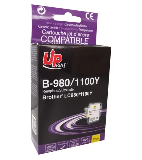 Tusz UPRINT zamiennik Brother LC-980Y - żółty, 12 ml