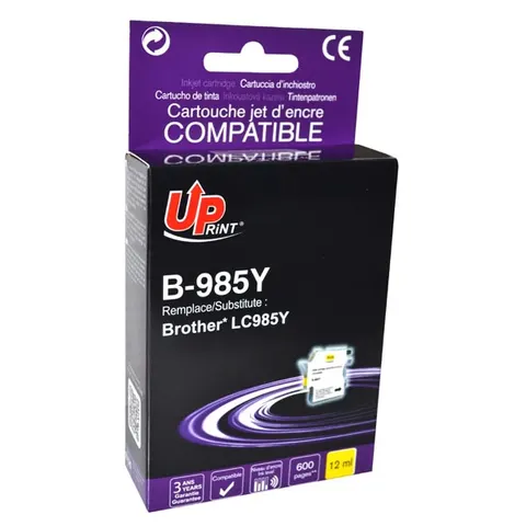 Tusz UPRINT zamiennik Brother LC-985Y - żółty, 12 ml