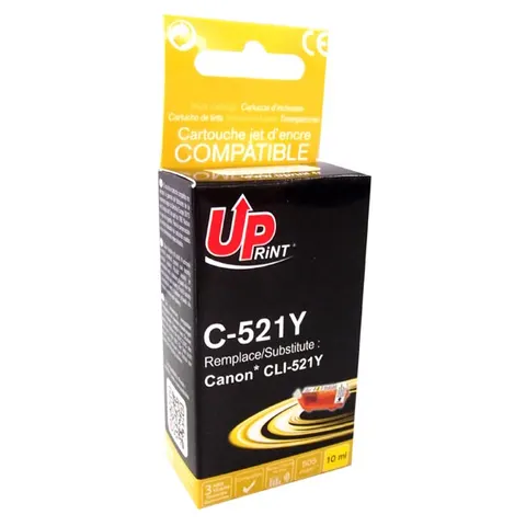 Tusz UPRINT zamiennik Canon CLI521Y - żółty, 10 ml, 510 stron