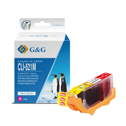 Tusz G&G zamiennik Canon CLI521M - magenta, 8,4 ml