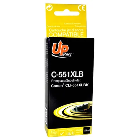 Tusz UPRINT zamiennik Canon CLI551BK XL - czarny, 11 ml, XL