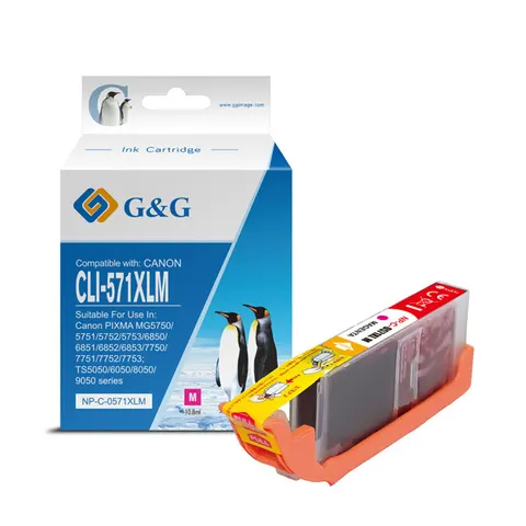 Tusz G&G zamiennik Canon CLI571M XL - magenta, 10,8 ml, XL