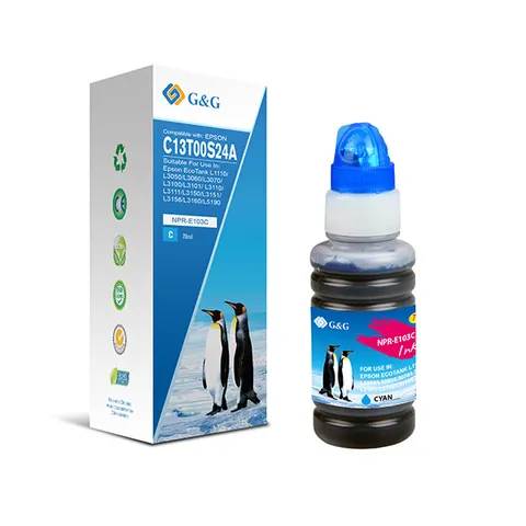 Tusz G&G zamiennik Epson C13T00S24A - cyan, 70 ml