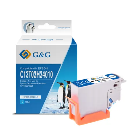 Tusz G&G zamiennik Epson C13T02H24010 - cyan