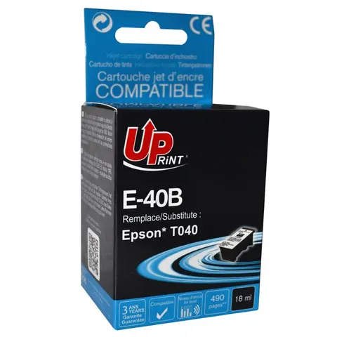 Tusz UPRINT zamiennik Epson C13T040140 - czarny, 18 ml