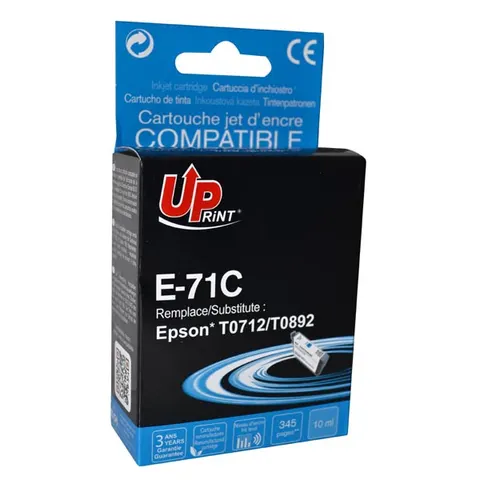 Tusz UPRINT zamiennik Epson C13T07124011 - cyan, 10 ml