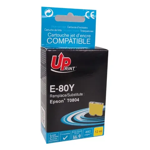Tusz UPRINT zamiennik Epson C13T08044011 - żółty, 11 ml