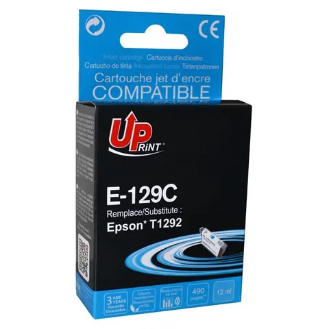 Tusz UPRINT zamiennik Epson C13T12924010 - cyan, 10 ml