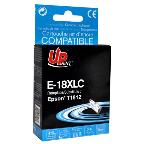 Tusz UPRINT zamiennik Epson C13T18124010 - cyan, 10 ml