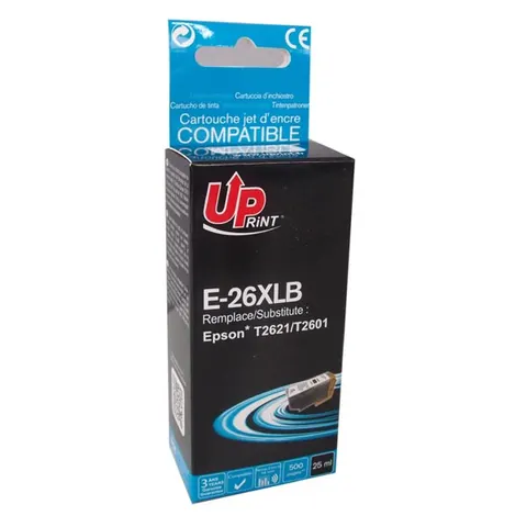 Tusz UPRINT zamiennik Epson C13T26214010 - czarny, 25 ml, 500 stron