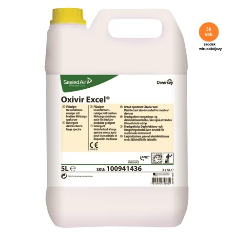 Oxivir Excel Skoncentrowany Preparat Dezynfekująco Czyszczący 5l - DIVERSEY