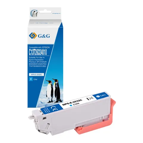 Tusz G&G zamiennik Epson C13T26324012 - cyan