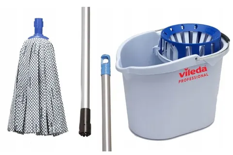 Vileda Zestaw Do Mycia Podłóg Super Mop, Wiadro, Kij - VILEDA PROFESSIONAL