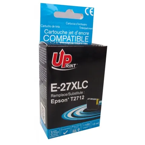 Tusz UPRINT zamiennik Epson C13T27124010 - cyan, 13 ml, 1100 stron