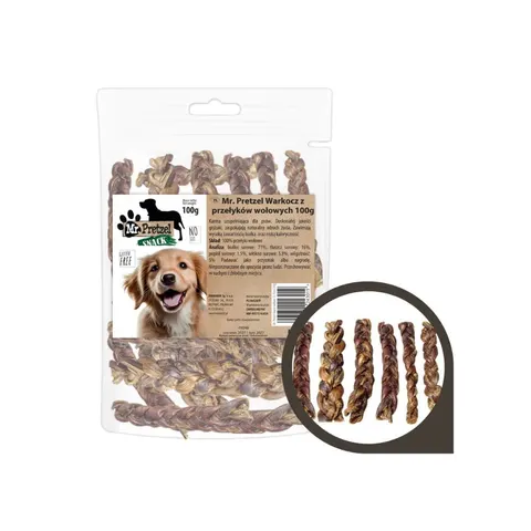 Mr. Pretzel Warkocz z przełyków wołowych przysmak dla psa 100 g