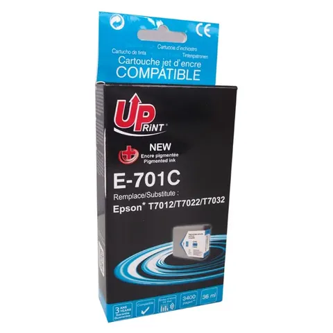 Tusz UPRINT zamiennik Epson C13T70124010 - cyan, 36 ml, 3200 stron