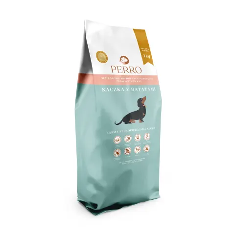 Perro Karma sucha Kaczka z batatami dla psów dorosłych małych ras 1kg