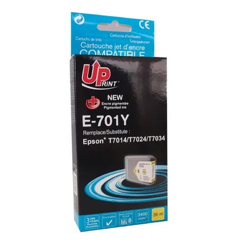Tusz UPRINT zamiennik Epson C13T70144010 - żółty, 36 ml, 3200 stron