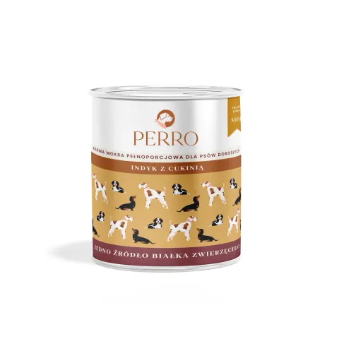 Perro Indyk z cukinią – monobiałkowa formuła 850g