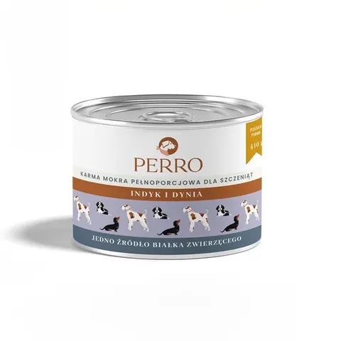 Perro JUNIOR Indyk i dynia – monobiałkowa formuła 850g