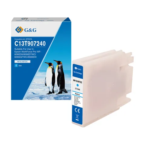 Tusz G&G zamiennik Epson C13T907240 - cyan, 120 ml